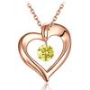 [Takeda Jewelry] Ожерелье с цитрином, камнем ноября, с лазерным отверстием, без крапанов, изготовлено с применением передовых технологий, цирконий высочайшего качества, Дни рождения