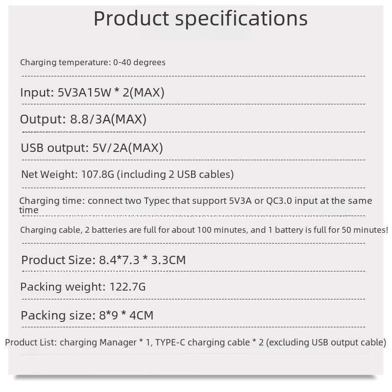 MINI 2/MINI SE USB Power Bank and Battery Charger for DJI