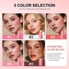Увлажняющие сияющие румяна-стик для щек, увлажняющие, легкие и удобные, с прохладной текстурой для макияжа лица для женщин, 2 в 1