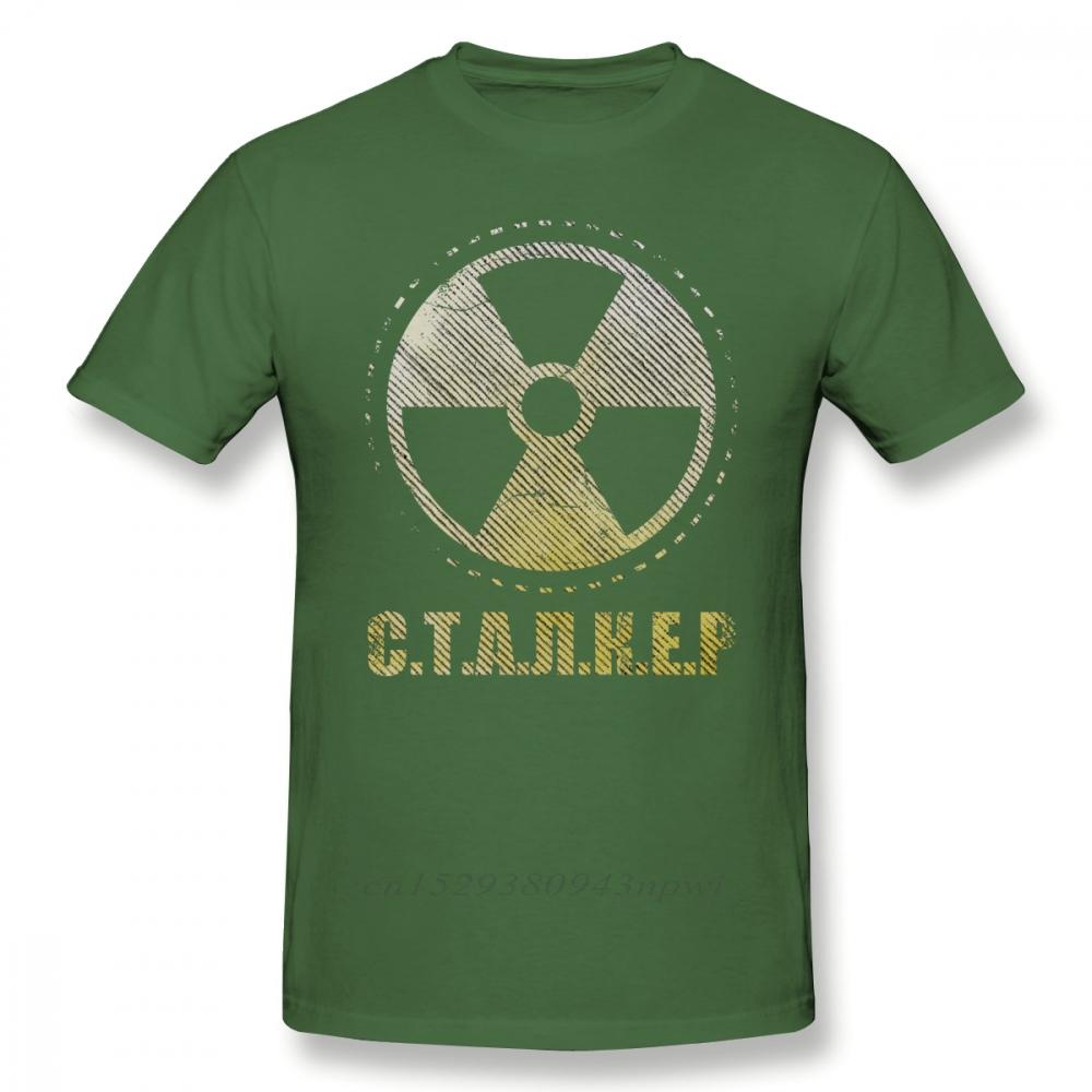 Игровая футболка Сталкер Патч фракции Одиночка Футболка с принтом Повседневная футболка Мужская Милая Хлопковая с короткими рукавами Футболка
