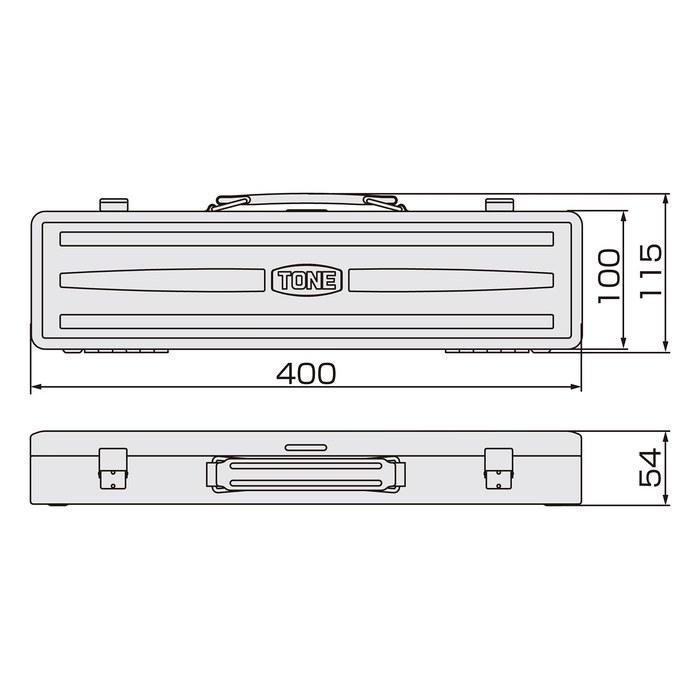 [Tone] Socket Wrench Set 760M (17-Piece, 1/2 inch Drive) Silver