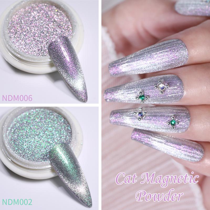 Nicole Diary Aurora Spar Cat'S Eye Powder, Dream Dynamic Spar Smoothie Cat'S Eye Magnetic Powder Diy Manicure Nail Powder