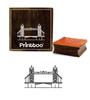 Printtoo Square London Tower Bridge Pattern Деревянный резиновый штамп DIY Scrap-booking-2 x 2