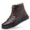 Сапоги из натуральной кожи, мужские плюшевые шерстяные ботинки для мужчин, теплая зимняя хлопковая обувь Botas Para Hombre Botas Masculinas Em Couro Botines