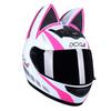 Capacete Casque Moto Motorcycle Full Face Helmet Women Moto Ear Helmets Personality Motorbike Helmet Cat Ear Helmet Motocross