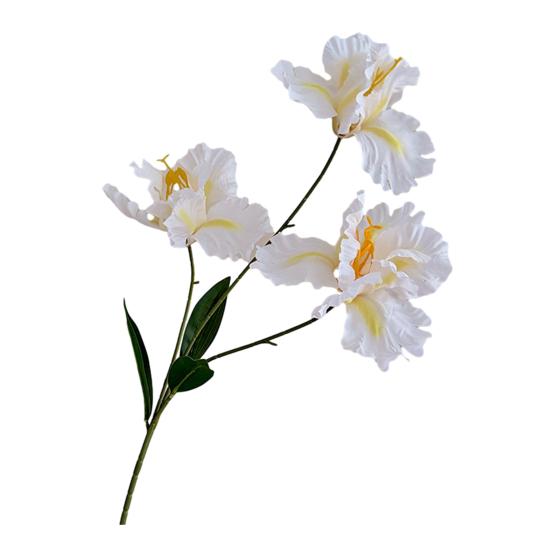 Iris Artificial Flower Realistic Faux Iris Flowers 33" Soft Fabric Indoor Outdoor Decor for Wedding Bridal Bouquets Centerpieces