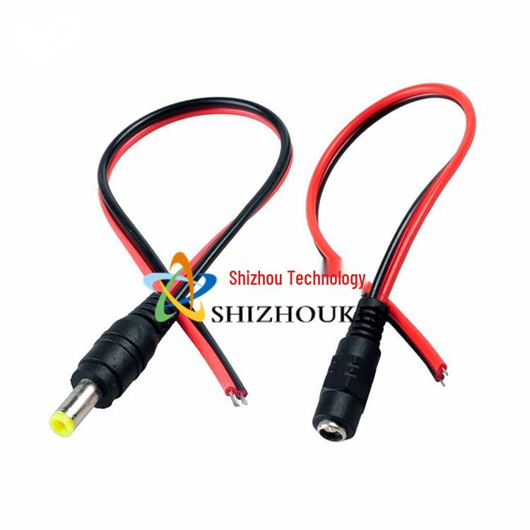 5.5x2.1mm DC Power Cord for Security Camera, Male/Female, Red/Black, 12V/24V