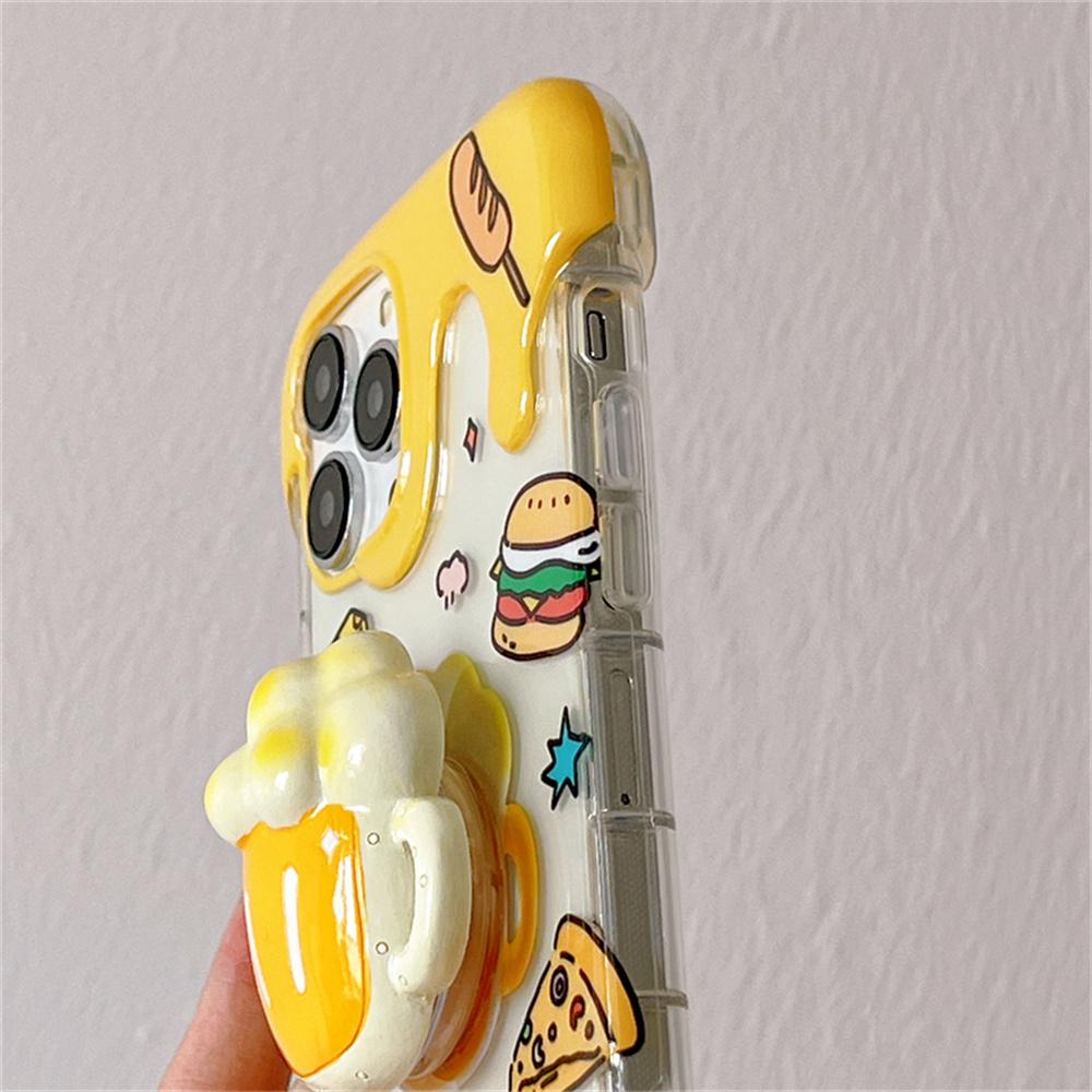 Корейский летний мягкий чехол для телефона с гамбургером, сыром, пивом, мороженым, чехол для Iphone 14 12 11 13 Pro Xr X Xs Max, защитный чехол