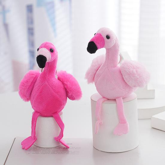 Bird Plush Keychain Buckle Pink Alloy Chain Feather Bird Doll Plushie Hanging Ornament Soft
