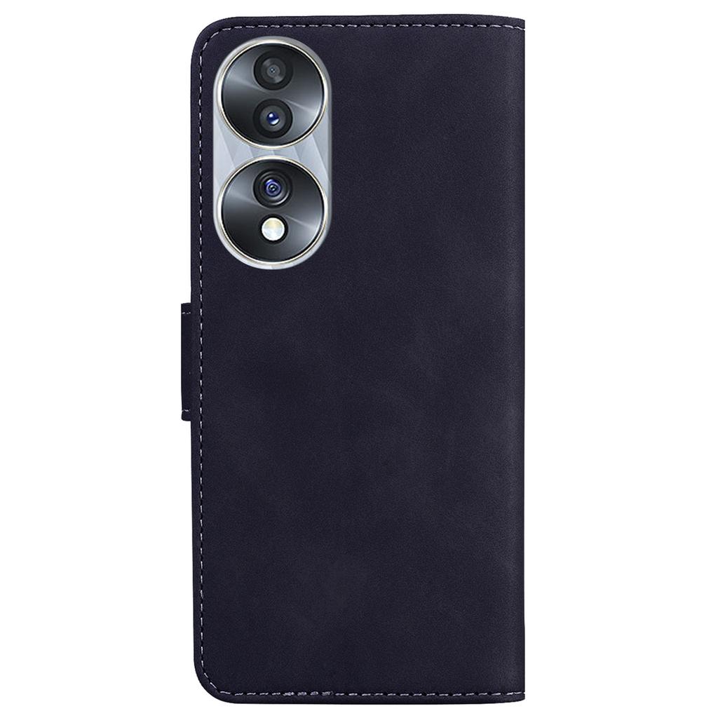 Для Honor 70 5G PU кожаный раскладной чехол для телефона однотонный чехол-книжка-подставка кошелек