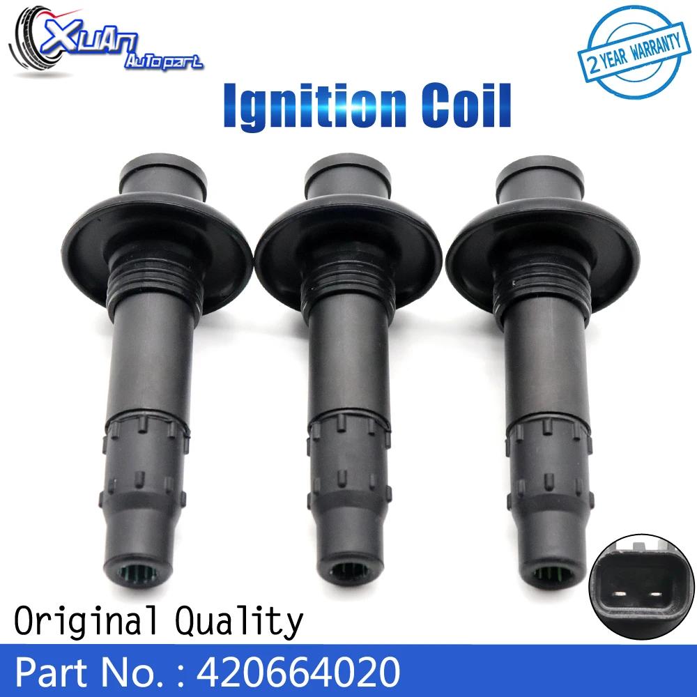 Ignition Coil Kit 420664020 CAR For SeaDoo GTI Stick GTX GTS GTR RXT RXP WAKE 4-TEC 4TEC 130 155 185 296000307 2002-2016