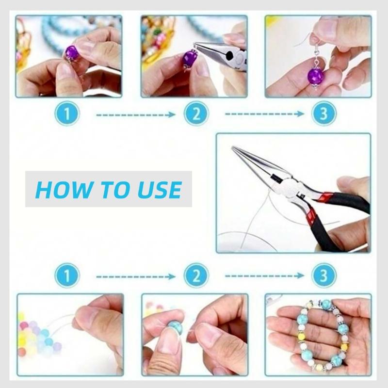 8 шт. Инструмент для изготовления ювелирных изделий Кусачки для проволоки Набор плоскогубцев с круглыми губками Инструмент для изготовления ювелирных изделий для изготовления ювелирных изделий Ремонта ювелирных изделий