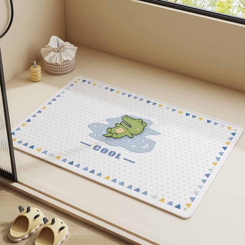 Противоскользящий коврик для ванной комнаты из ПВХ: Водонепроницаемый коврик для душа и ванны с присосками для безопасности