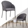 Scandinavian Upholstered Gray Sheepskin Chair for the Living Room and Dining Room
