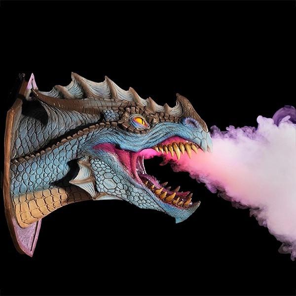 Sprayer LED Dragon Head Hanging Lamp Lantern Wall Lamp Resin Dinosaur Crafts Halloween Decoration Pendent Lamp