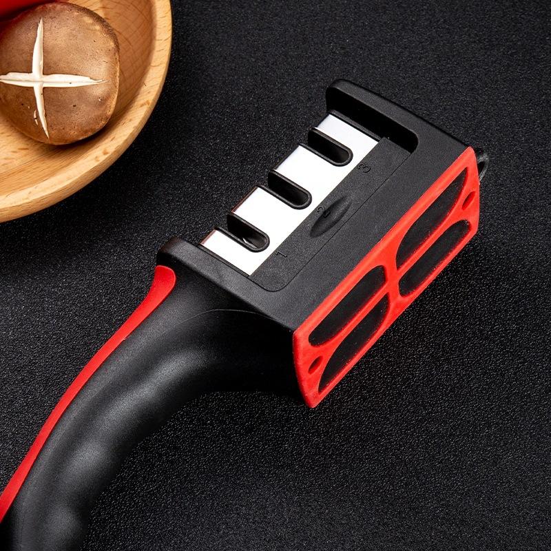 Household Knife Sharpener Kitchen Multi-Functional Three-Section Cutter Diamond Cutter Sharpening Stone