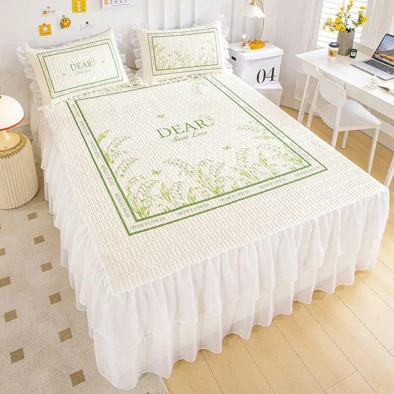 Летний крутой коврик из натурального латекса, юбка-кровать, наволочка, можно стирать в машине, кондиционер, мягкий коврик, складной нескользящий покрывало