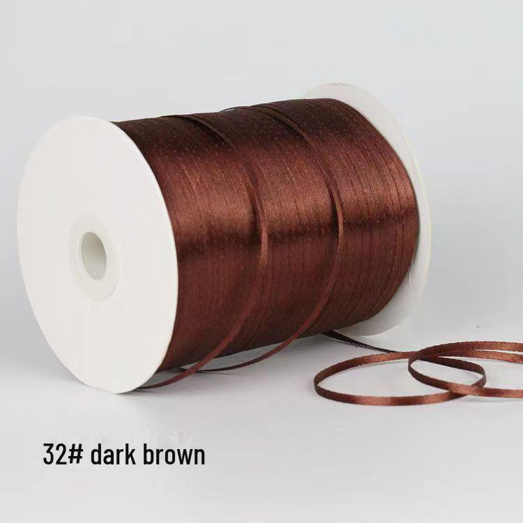 Атласная лента шириной 0,3 см для закладок, аксессуаров для волос и воздушных шаров, а также банта для подарочной упаковки.