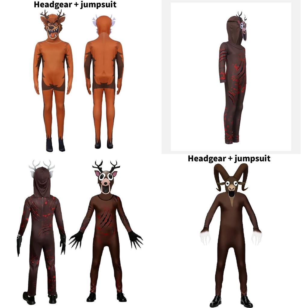 The Deer 99 Nights In The Forest Deer Goat Halloween Costume For Kids With Plush Polyester Material For Childrens Parties