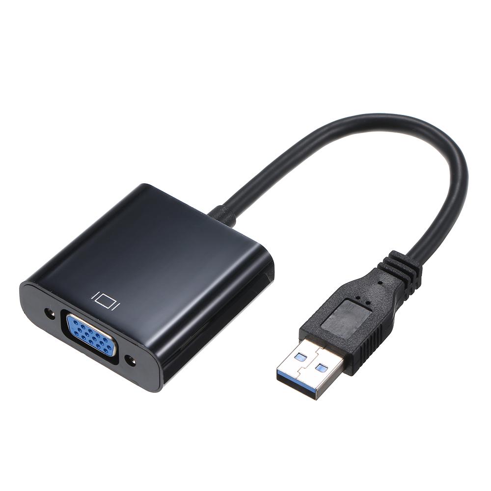 USB3.0 к VGA Женский адаптер-кабель-конвертер 1080p для ПК, ноутбука, проектора, ТВ-коробки