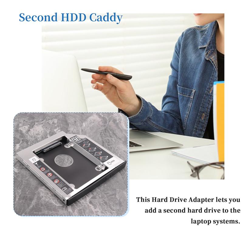 ABUO-Замена лотка-салазок для 2-го жесткого диска SSD для Lenovo Thinkpad T420 T430 T510 T520 T530 W510 W520 W530, Внутренний для ноутбука