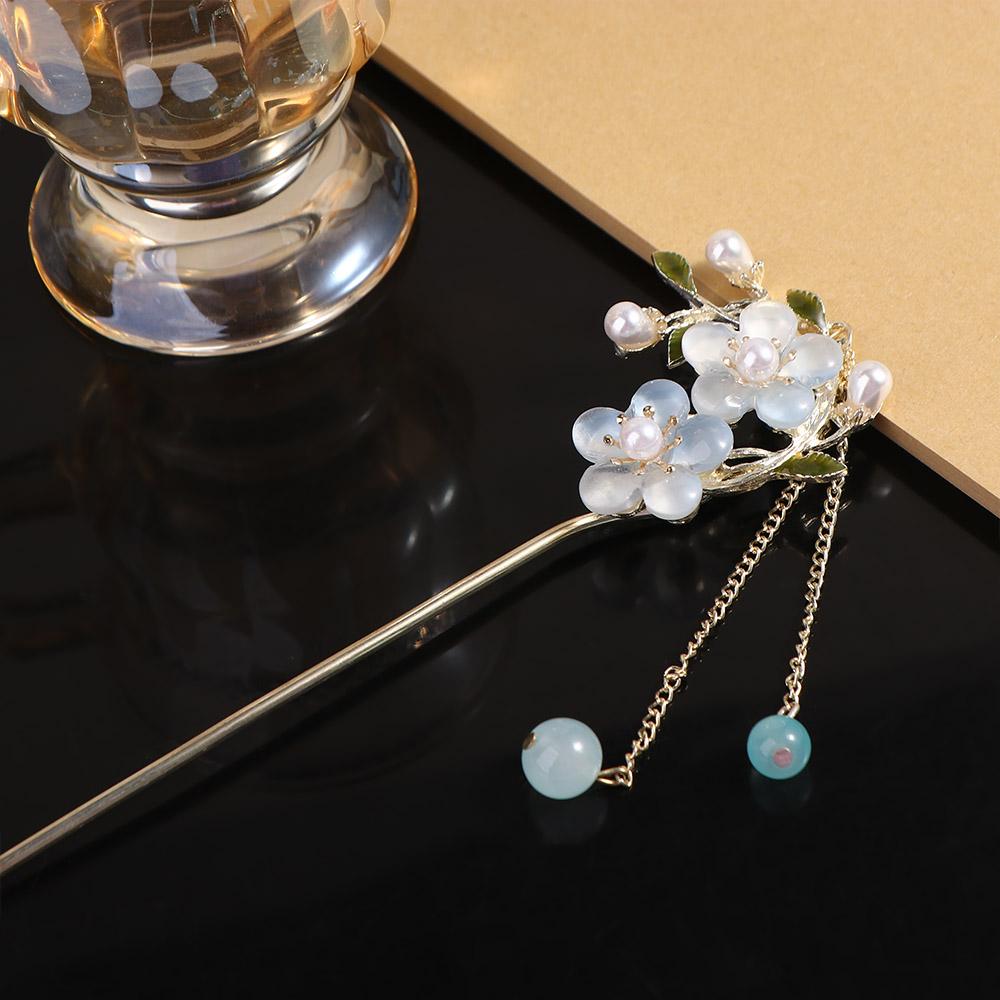 Headwear Pearl Flower Ancient Style Hairpin Metal Hairpin Chinese Style Headwear Hanfu Hair Sticks