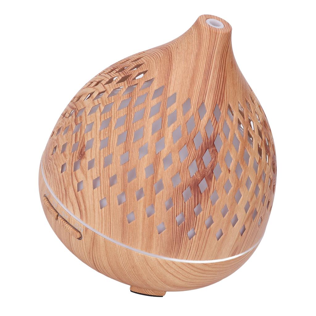 400 мл Увлажнитель с дистанционным управлением и 7-цветной светодиодной подсветкой Увлажнитель с полым древесным зерном Бесшумный ароматизатор