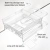 Expandable Bathtub Tray Caddy Strong Load-bearing Non-Slip Foldable Design Transparent Bath Accessories