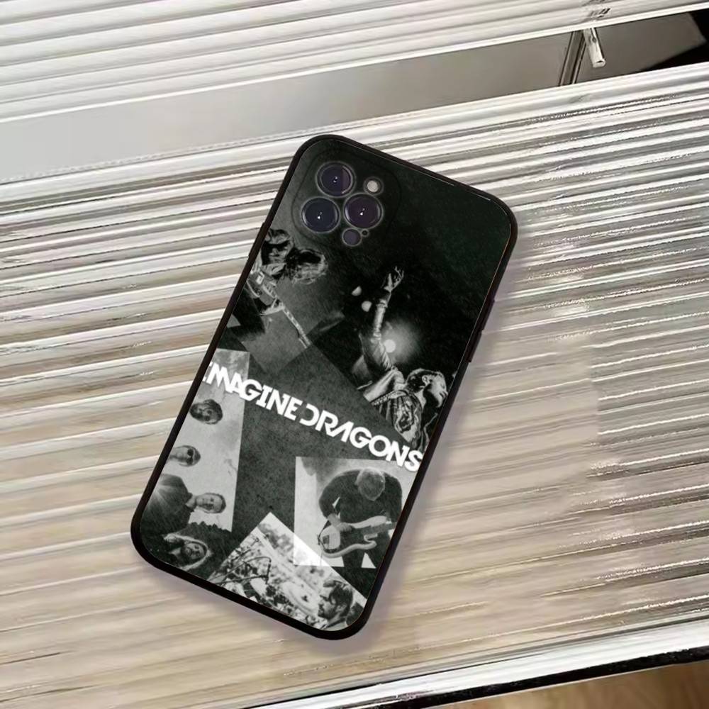 Чехол для телефона с изображением группы Imagine D-Dragons для iPhone 17,16,15,14,13,12,11 Plus,Pro Max,XS, Мягкий черный чехол