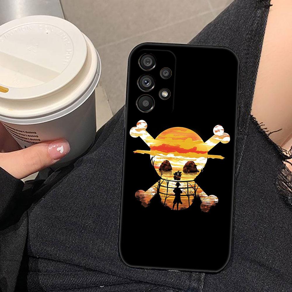 Чехол для телефона с логотипом шляпы Луффи из One Piece для Samsung A73 A72 A71 A57 A56 A55 A54 A53 A52 A51 A37 A36 A33 A32 A23 A22 A16 A15 A14 Case