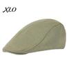 Casual Streetwear Cap Men Woolen Newsboy Flat Cap, Soft Fitted Driving Cabbie Hat, Retro Gentleman Headwear Style Peaked for Spring And Autumn