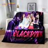 Черно-розовая K-pop Звезда Девичья Группа Мягкое Плюшевое Одеяло, Фланелевое Одеяло Плед для Гостиной Спальни Кровати Дивана Пикника Покрытие