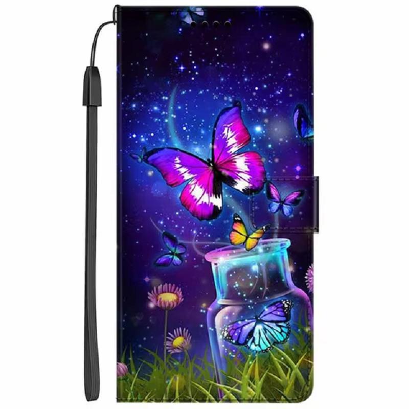 Для TCL 60 SE 605 60R 60 NxtPaper 60SE NXTpaper Чехол Кошелек Флип Защитная Крышка Цветок Кот Волк Чехол для Телефона Кожа PU Чехол