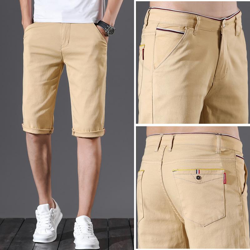2024 Летние тонкие шорты мужские брюки длиной семь четвертей Повседневные свободные брюки длиной пять четвертей средние модные брюки мужские брюки для верховой езды