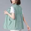 Женский жилет, куртка, летний, без рукавов, жилет, пальто, летний, тонкий, хлопковый топ, короткая куртка для защиты от солнца