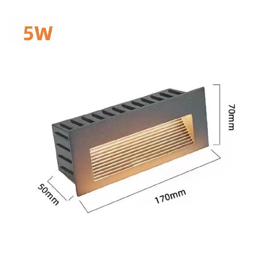 LED IP65 Waterproof Stairs Step Light Outdoor Wall Lamp Corner Garden Street Footlight Recessed for Porch Yard Balcony 220V