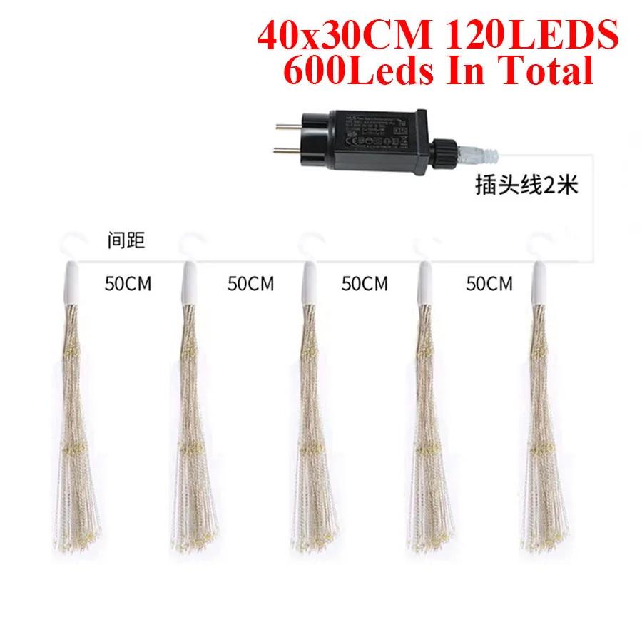 5 в 1 подключаемый фейерверк водонепроницаемый подвесной звездный светильник для вечеринок рождественская гирлянда сказочный светильник с пультом дистанционного управления