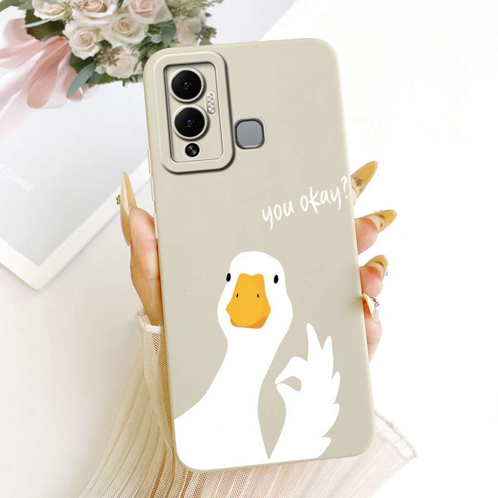 Casing For Infinix Hot 12 Play Cover X6816C X6816 Silicone Cat Dragon Pattern Case For Infinix Hot12 Hot 12 Play Shell Covers