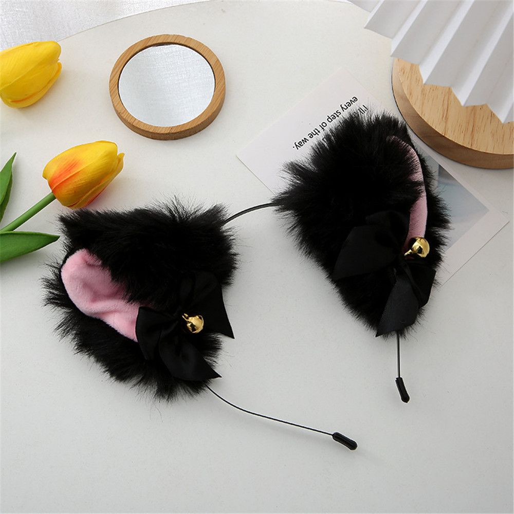 With LED Light Masquerade Cat Ear Headband Cosplay Headwear Fancy Dress Hairband Hair Accessories