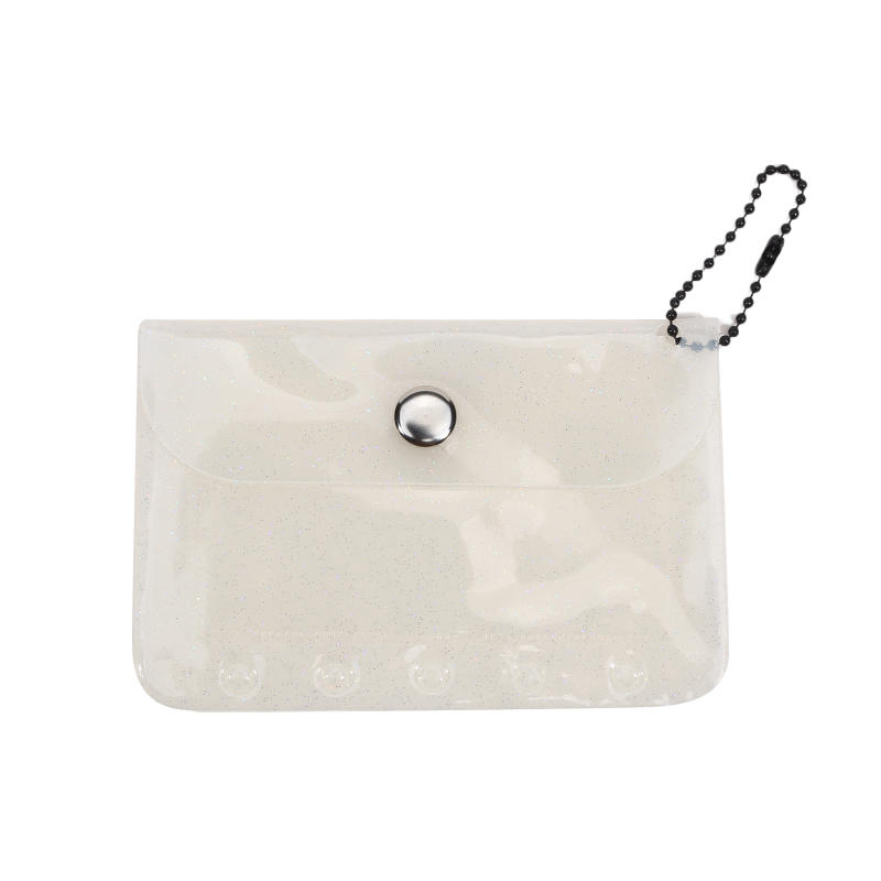 Внутренняя сумка для блокнота с пятью отверстиями, держатель для карточек с подвесной цепочкой, прозрачная сумка для хранения из ПВХ, чехол для карточек