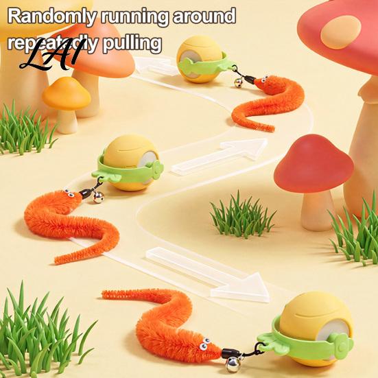 Interactive Toy for Indoor Cats Cat Ball Self Rolling Ball with Bell And Detachable Plush Tail Pet Tail Automatic Obstacle Avoidance Rechargeable