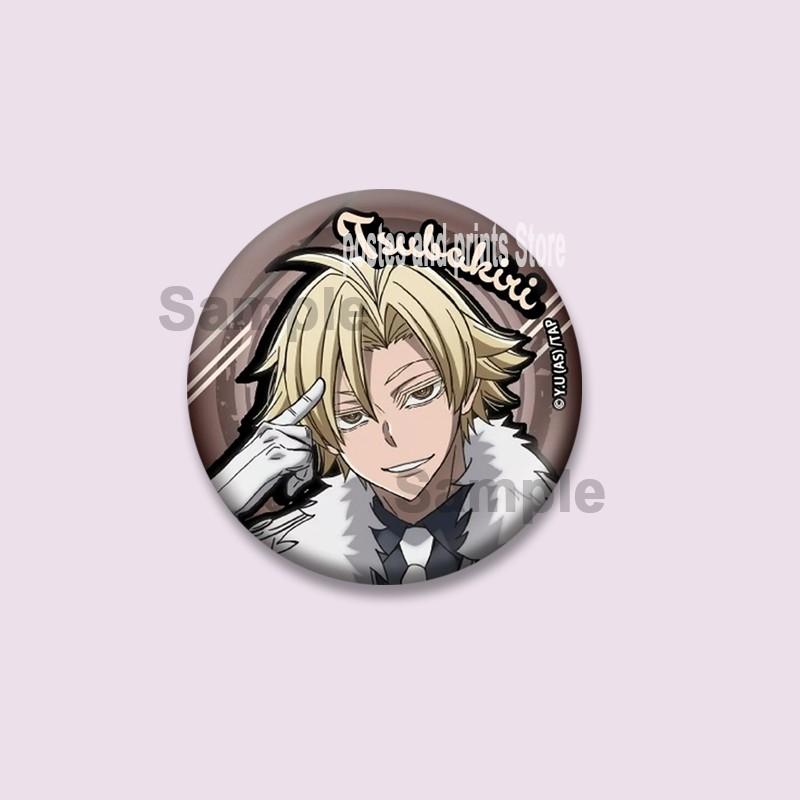 Jin Kougasaki Shiki Ichinose Naito Cartoon Brooches Manga Tougen Anki Badges Snap-in Anime Pins Bag Collar Jewelry Accessories