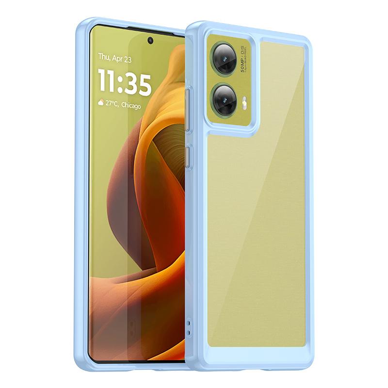 Transparent Colorful TPU Armor Case for Motorola Moto G85 G04 G04S G24 Power G34 G54 G84 E14 Protective Shockproof Business Clear Cover