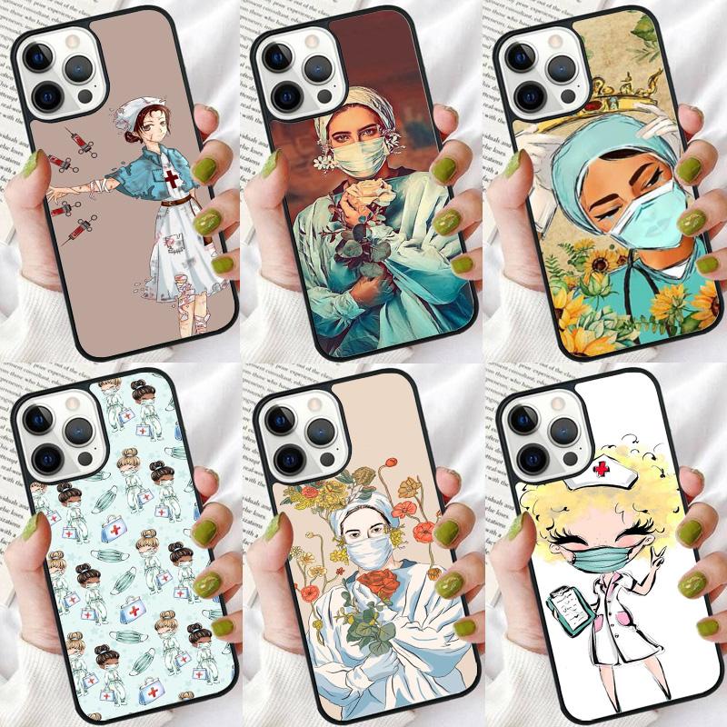 Мультяшный чехол для телефона с изображением врача и медсестры Для iPhone 17 Air 16 15 14 Plus 11 12 13 Pro Max coque
