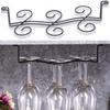 Iron Cabinet Goblet Bar Storage Shelf Wine Glass Rack Cup Hanger Stemware Holder Hanging Rack