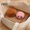 Dumpling Decompression Toy Cartoon Clicker with Steamer, 3D Printed Smiling Steamed Sensory Bun Toy, Shape Finger for Stress