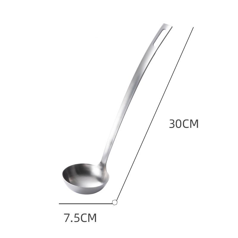 HANYANG Нержавеющая сталь 304 Половник для супа Раковина для супа Утечка супа Длинная ручка Утолщенный песочный светильник Горячий половник Кухонный половник для супа