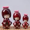 1 набор Японское Кимоно Сакуры Деревянные Куклы Цветная Рисованная Марионетка Цветение Вишни Свадебное Украшение Декор для Дома и Ресторана Подарок для Детей