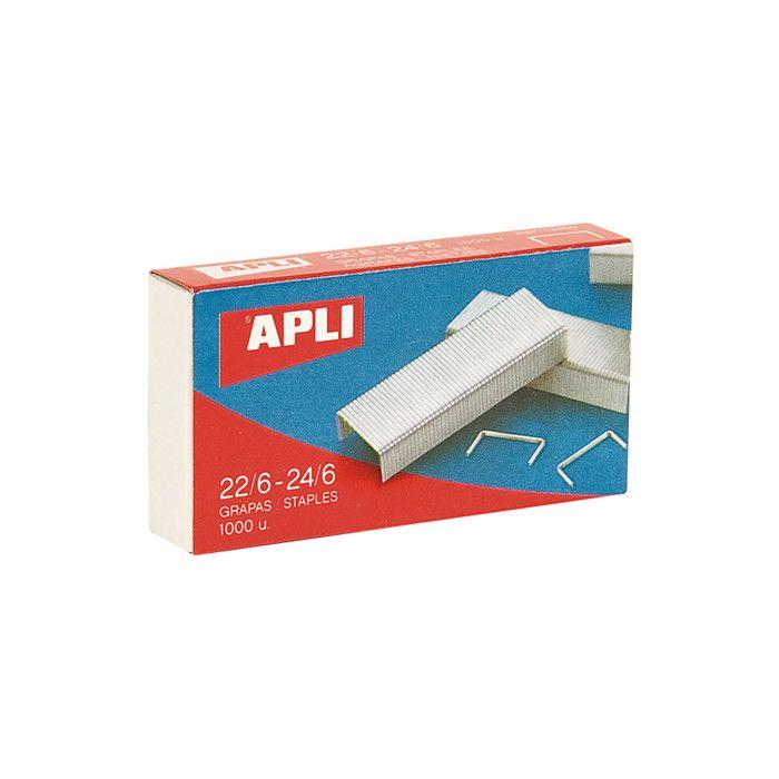 Скобы - APLI - Коробка 1000 - 22/6 мм - 24/6 мм - Сталь