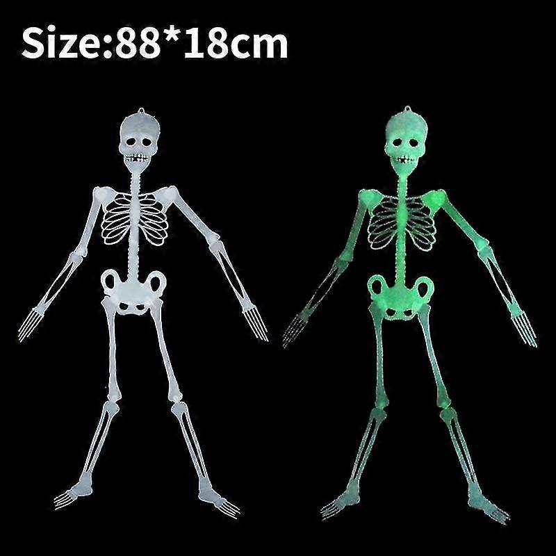 Halloween luminous skull skeleton body, halloween decoration,scary halloween toy haunted house tricky prop halloween toy halloween decoration